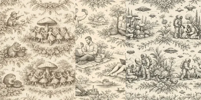 Vintage Toile Scene Generator generated by undefined
