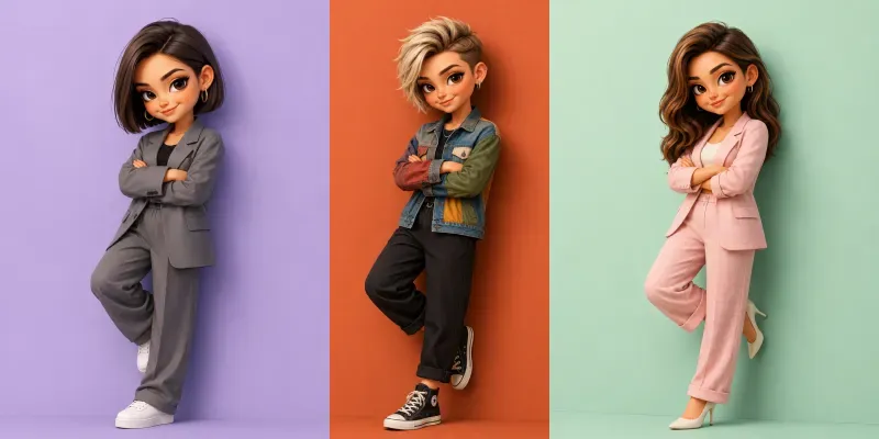 Customizable 3D Minime Chibi Characters generated by undefined