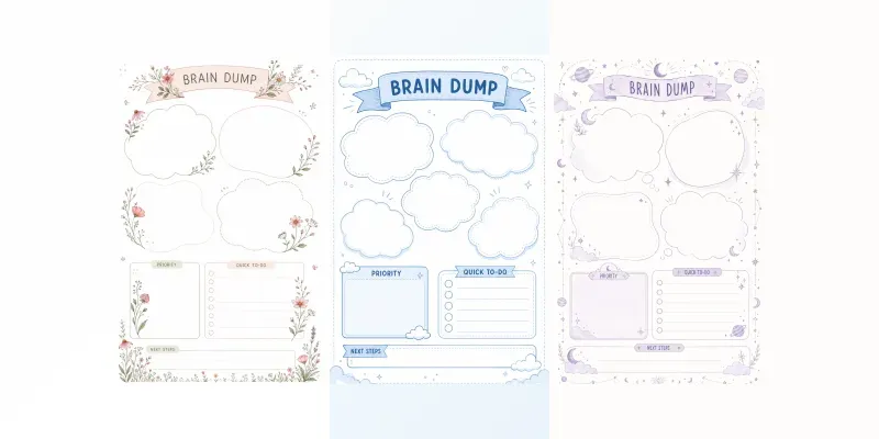 Brain Dump Planner Pages generated by undefined