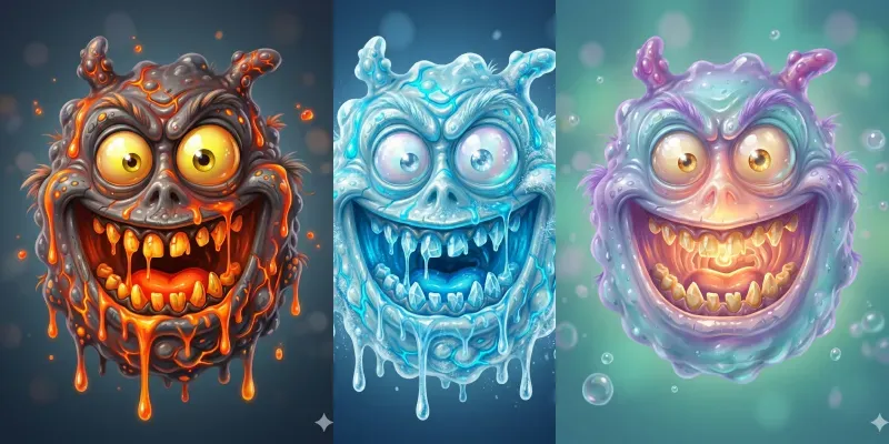 Cartoon Monster Faces Packs generated by undefined