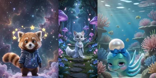 Viral Cute Cartoon Character Intros generated by veo