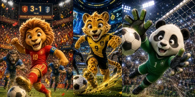 Cute Animal Football Player Generator generated by undefined