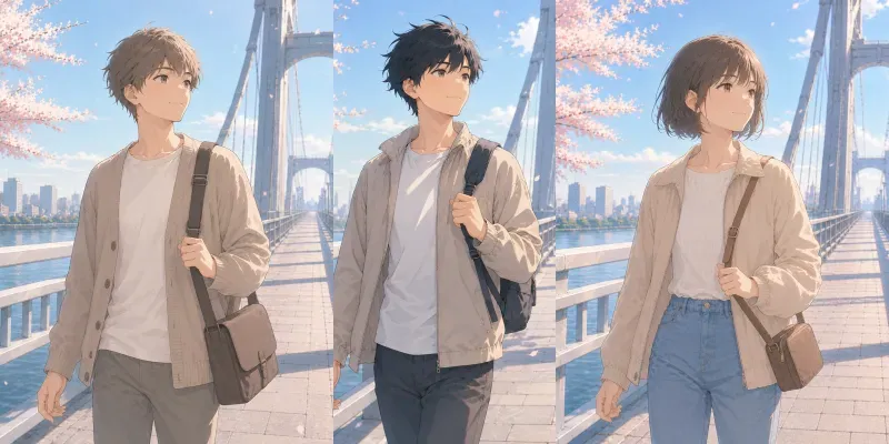 Soft Anime Bridge Walks generated by undefined