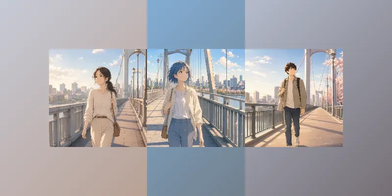 Soft Anime Bridge Walks generated by undefined