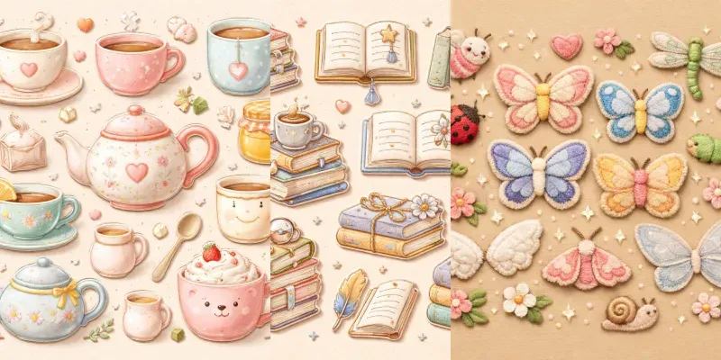 Cozy Embroidered Patch Stickers generated by undefined