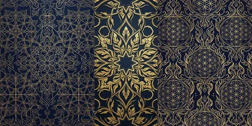 Thai Kanok Sacred Geometry Patterns generated by gemini-image