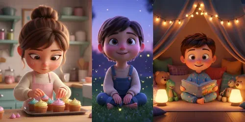 Adorable Everyday Animations generated by gemini-image