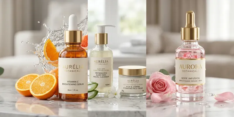 Luxury Skincare Advertisement Products generated by undefined