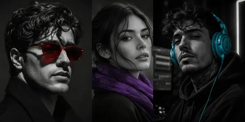 Selective Color Portraits generated by undefined