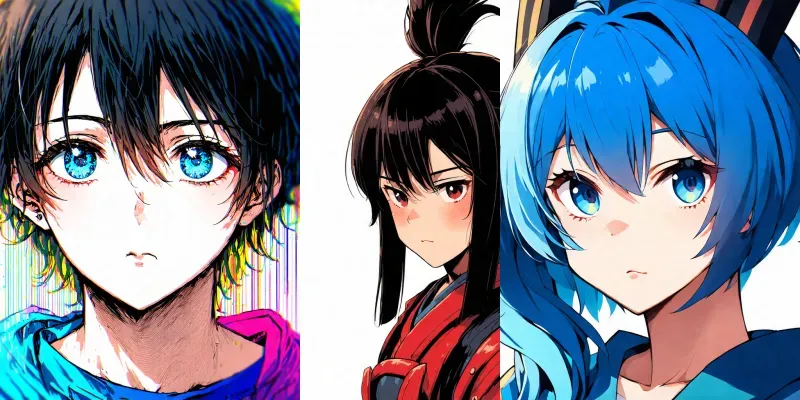Anime Style Character Portraits generated by undefined