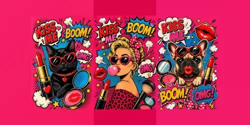 Retro Pop Art Comic Collages generated by chatgpt-image