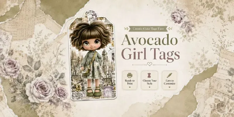 Avocado Girl Product Tags generated by undefined