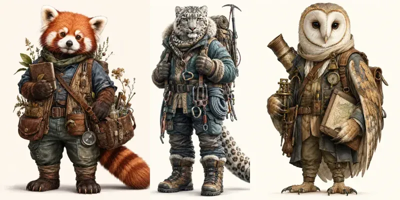 Whimsical Expedition Character Art generated by undefined
