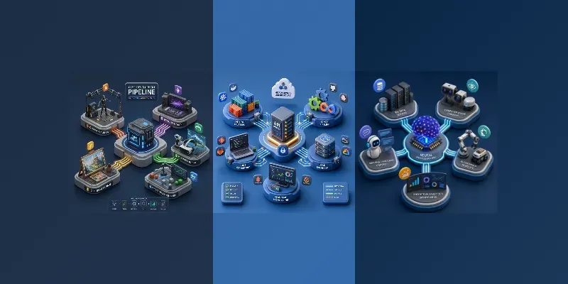 3D Isometric Tech Ecosystems generated by undefined