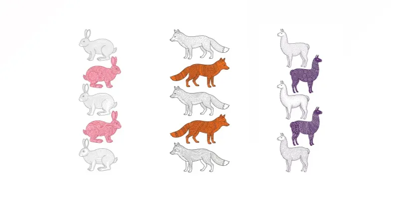 Hand Drawn Pattern Animal Stacks generated by undefined