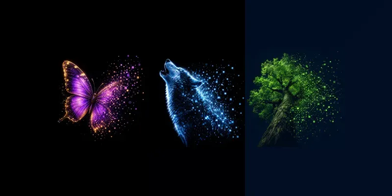 Pixel Dissolve Digital Art generated by undefined