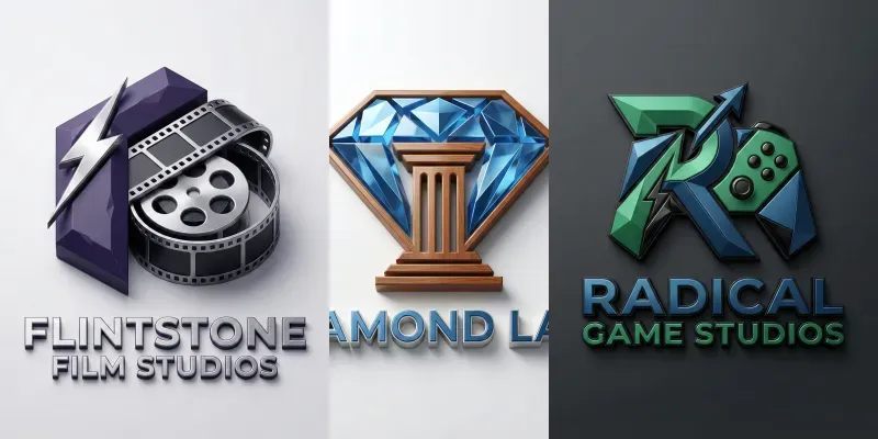 Detailed 3D Logos generated by undefined