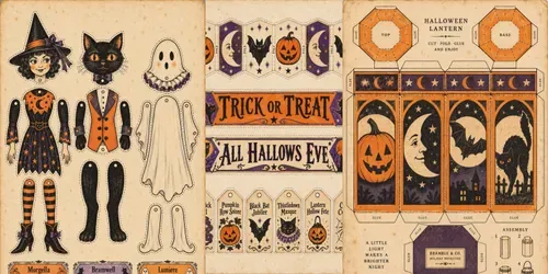 Vintage Halloween Paper Cutouts generated by chatgpt-image