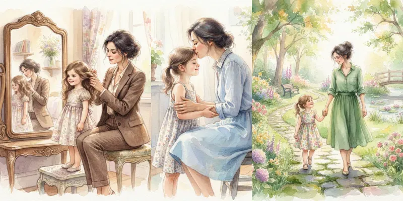 Heartwarming Motherhoods In Watercolor generated by undefined
