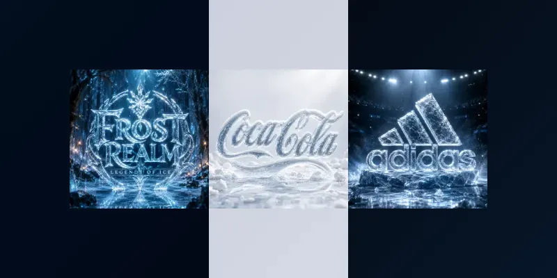 Hyperrealistic Ice Logo Renders generated by undefined