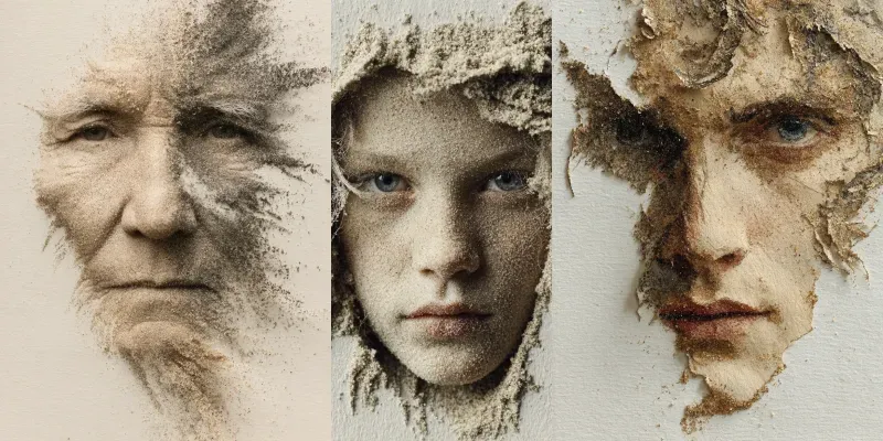 Sand Art Portraits generated by undefined