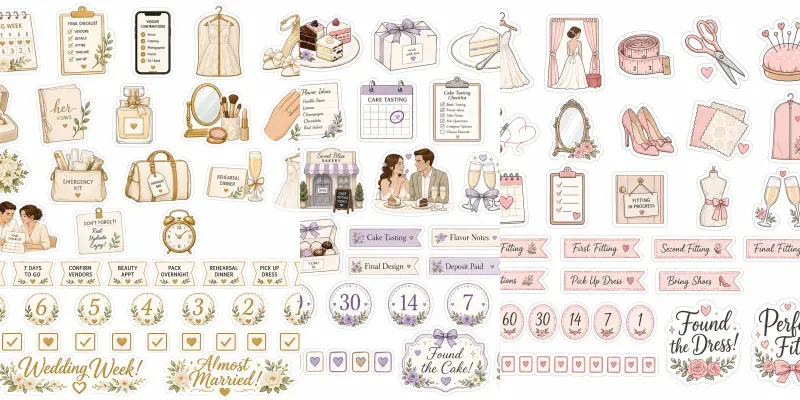 Wedding Planner Sticker Sheets generated by undefined