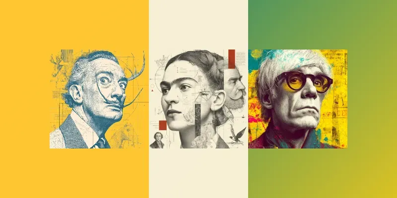 Symbolic Portraits Of Famous Artists generated by undefined