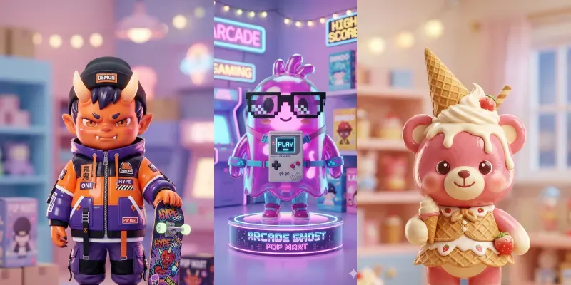 Premium 3D Designer Toy Figures generated by undefined