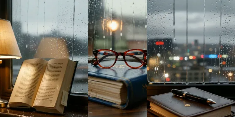 Rainy Window Book Pages Brolls generated by undefined