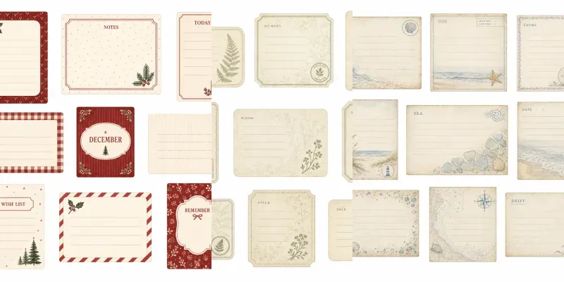 Junk Journal Journaling Card Sheets generated by undefined