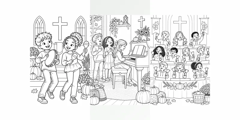 Thanksgiving Worship Colorings