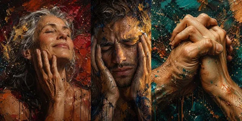 Raw Canvas Bold Human Emotion Art generated by undefined