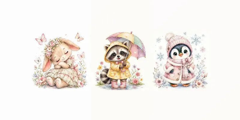 Kawaii Storybook Characters generated by undefined