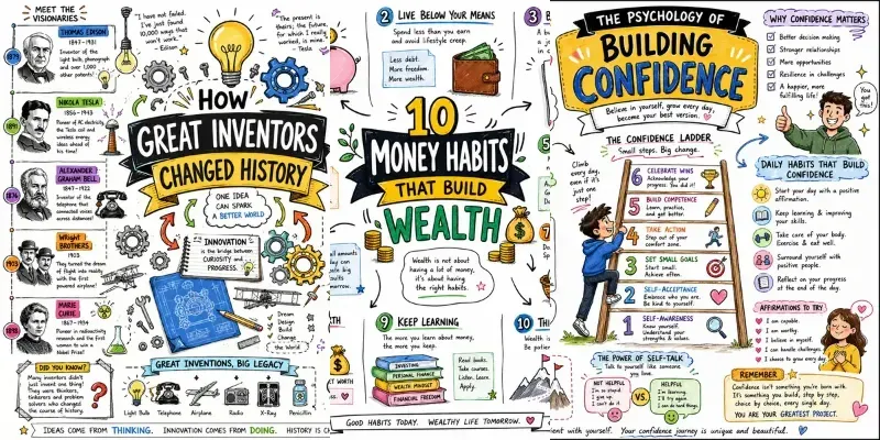 Whimsical Sketchnote Infographics generated by undefined