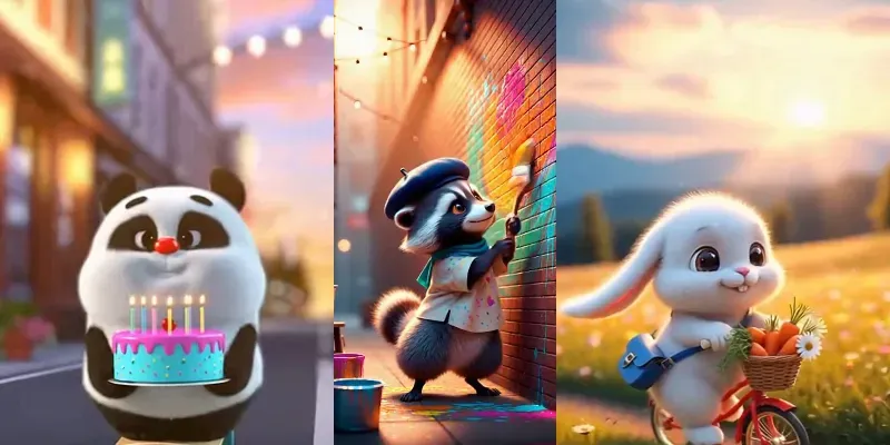 Whimsical 3D Animal Adventures generated by undefined