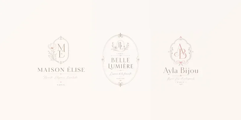 French Minimalist Logos For Luxury generated by undefined