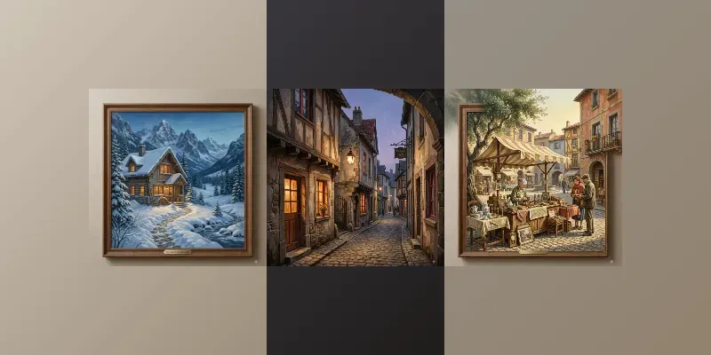 Atmospheric Realist Paintings generated by undefined