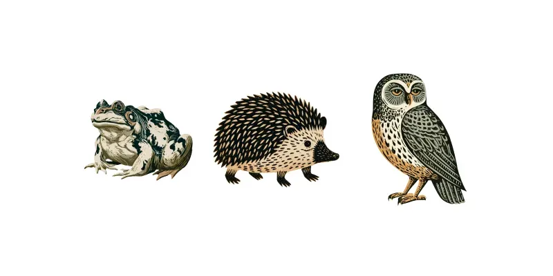 Woodblock Forest Animals generated by undefined