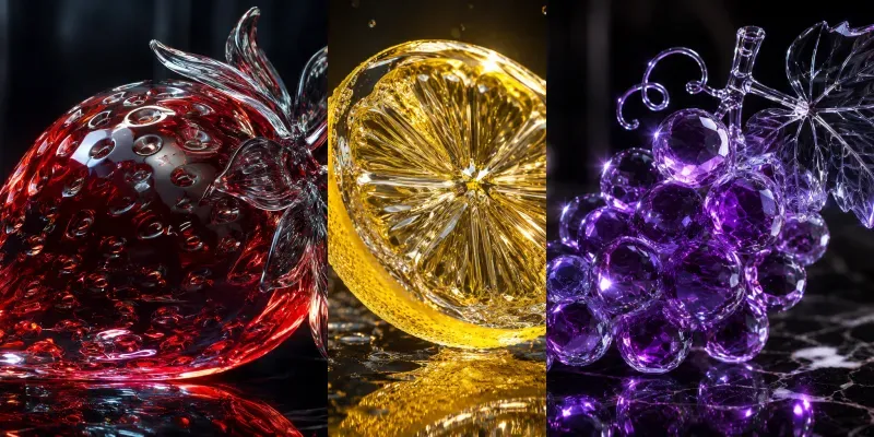 Glass Fruit Fantasy Sculpture Generator generated by undefined