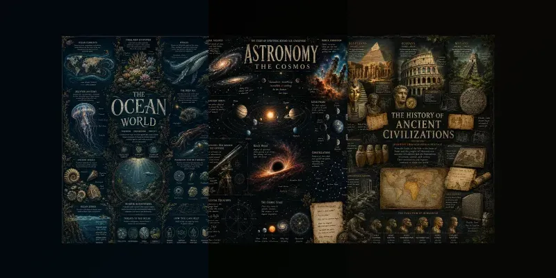 Nature Science Infographic Posters generated by undefined