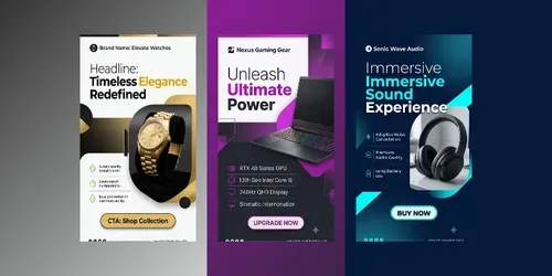 Premium Ad Poster Designs generated by gemini-image