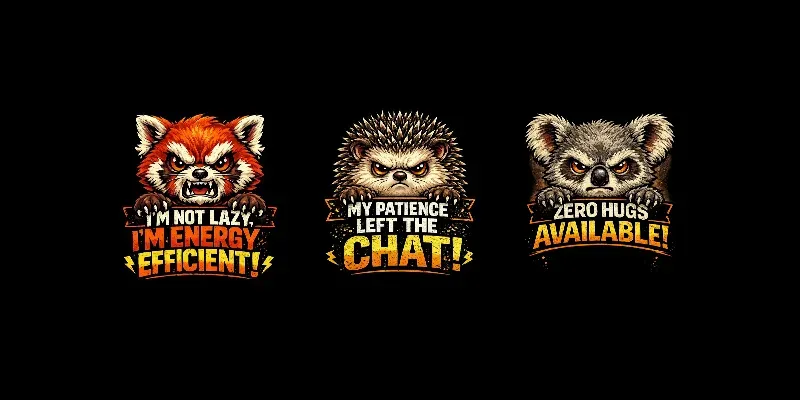 Savage Animal Attitude Tees generated by undefined