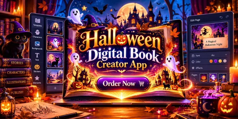 Halloween Digital Book Creator App