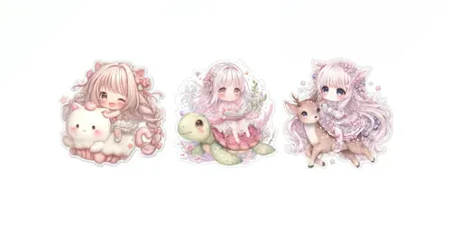Dessert Fairy Sticker Packs generated by midjourney