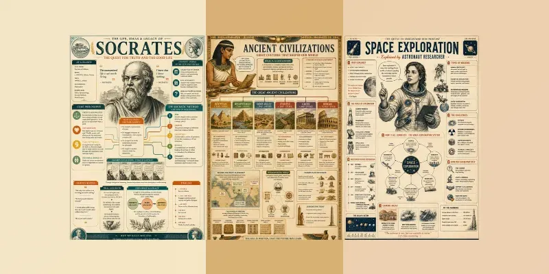 Vintage Thinking Infographics generated by undefined
