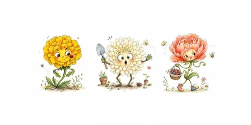 Whimsical Flower Friends generated by chatgpt-image
