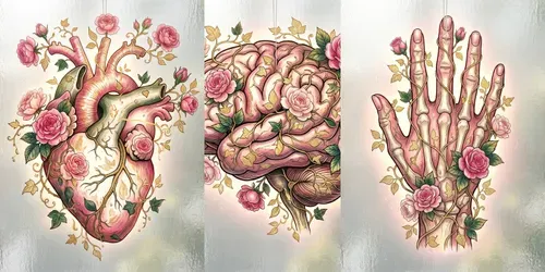 Luxury Stained Glass Botanical Anatomies C generated by gemini-image