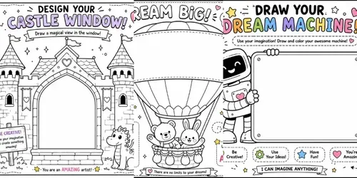 Kids Activity Coloring Pages generated by chatgpt-image