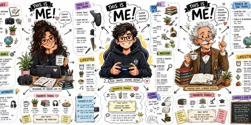 Sketchnote Selfie Character Packs generated by chatgpt-image