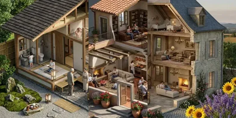 Ultrarealistic Isometric Home Cutaways generated by undefined